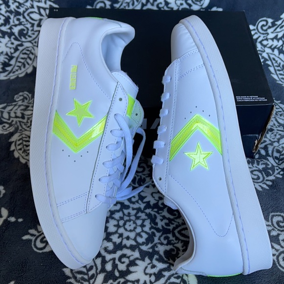 Converse Pro Leather OX White/Lemon Venom/White MEN`S - Picture 12 of 16